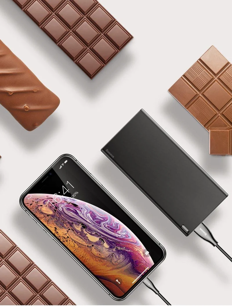 Baseus 10000mAh Power Bank für iPhone Xs Max Samsung Xiaomi Huawei Powerbank Mini Tragbares USB-Ladegerät Externer Akku