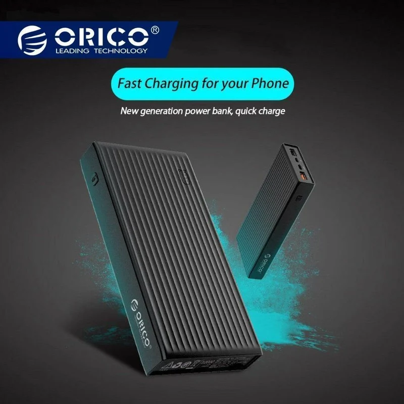 ORICO 10000-20000mAh Powerbank Tragbarer externer Akku Ultra Slim USB-Ladegerät Schnellladestrombank