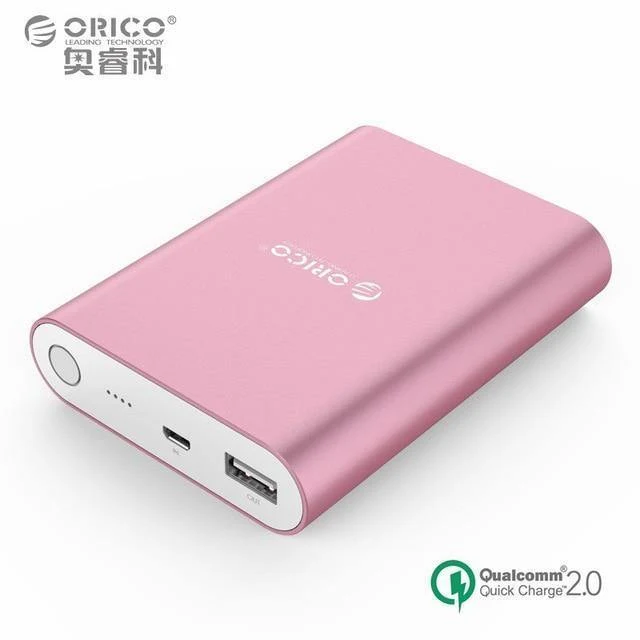 ORICO Q1 QC2.0 Power Bank Aluminium 10400 mAh Schnellladegerät 5V2A / 9V1.8A / 12V1.5A Tragbar und universell