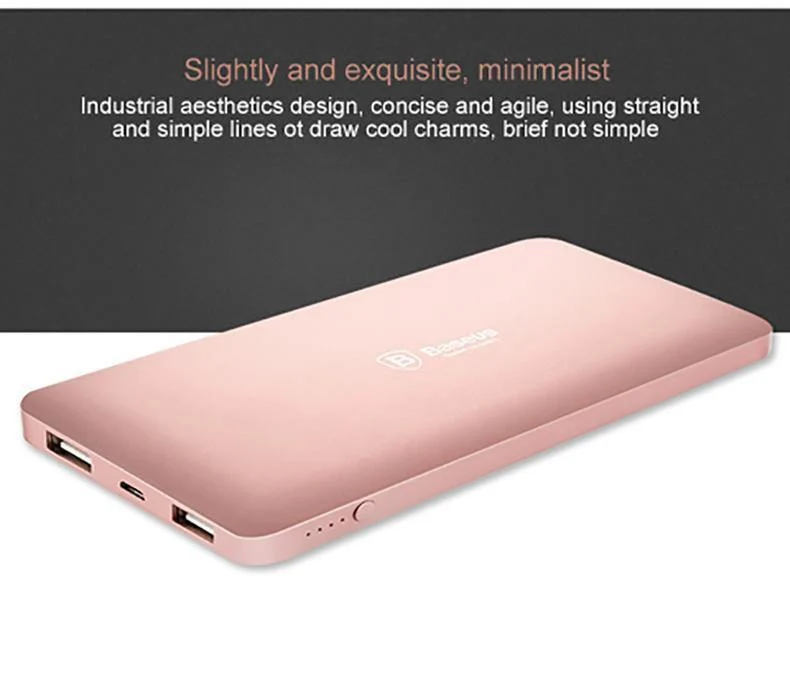 Baseus 10000mAh Dual USB Power Bank Tragbares Handy-Ladegerät Externer Akku Für iPhone 7 6s Samsung S8 Huawei Xiaomi