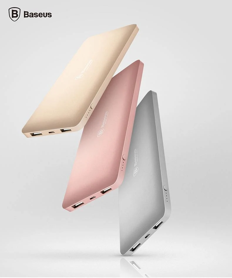 Baseus 10000mAh Dual USB Power Bank Tragbares Handy-Ladegerät Externer Akku Für iPhone 7 6s Samsung S8 Huawei Xiaomi