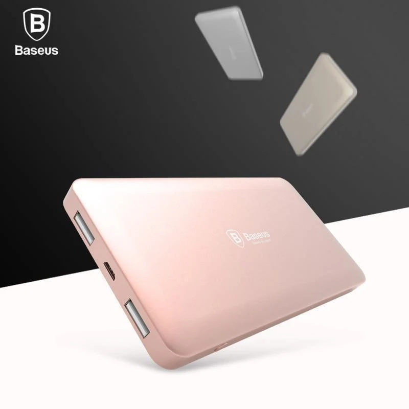 Baseus 10000mAh Dual USB Power Bank Tragbares Handy-Ladegerät Externer Akku Für iPhone 7 6s Samsung S8 Huawei Xiaomi