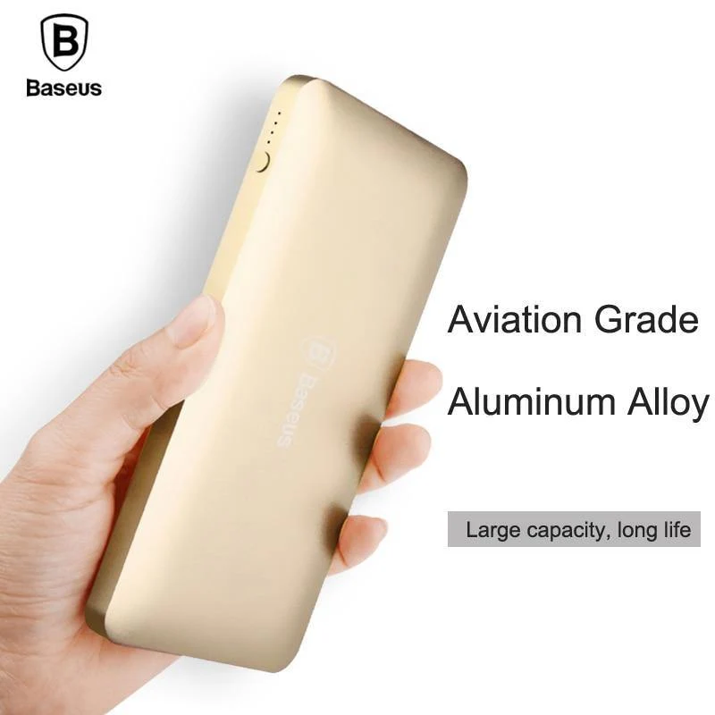 Baseus 10000mAh Dual USB Power Bank Tragbares Handy-Ladegerät Externer Akku Für iPhone 7 6s Samsung S8 Huawei Xiaomi