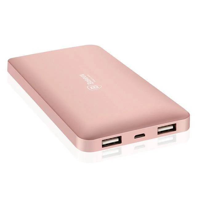 Baseus 10000mAh Dual USB Power Bank Tragbares Handy-Ladegerät Externer Akku Für iPhone 7 6s Samsung S8 Huawei Xiaomi