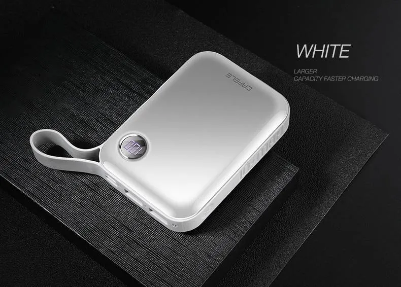 CAFELE 10000 mAh Powerbank, Dual-USB-Ausgang, externer Akku, Mikro- und Typ-C-Eingang, Powerbank, LED-Anzeige, 5 V, 2.1 A