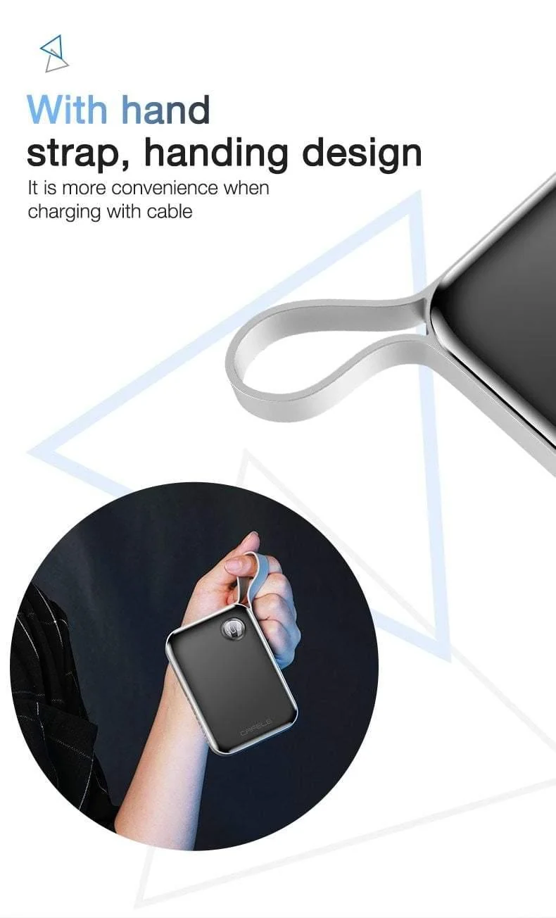 CAFELE 10000 mAh Powerbank, Dual-USB-Ausgang, externer Akku, Mikro- und Typ-C-Eingang, Powerbank, LED-Anzeige, 5 V, 2.1 A
