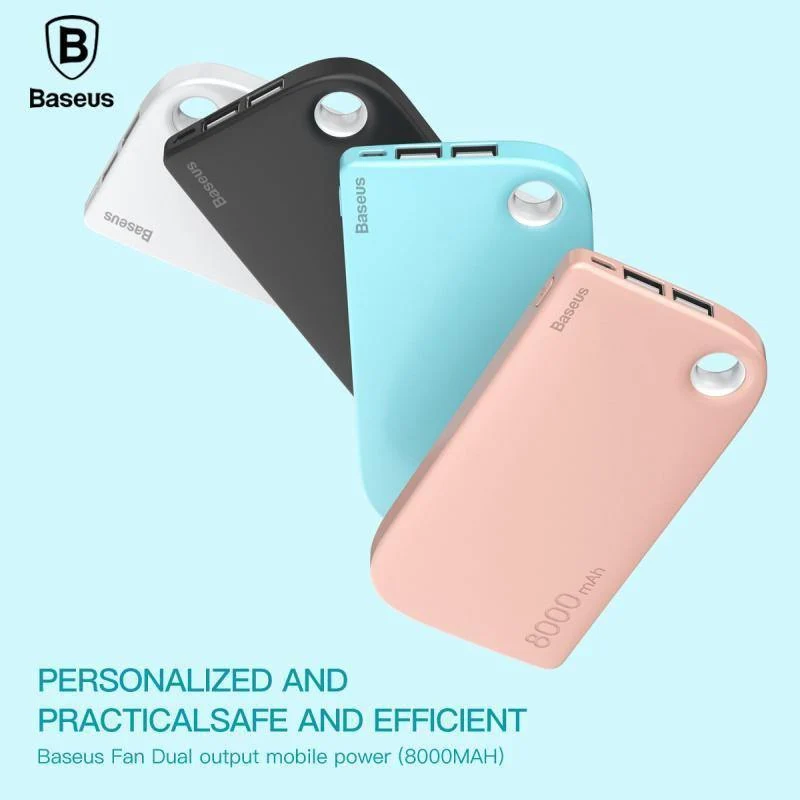 Baseus 8000 mAh Power Bank Dual USB Ausgang schnelle Ladung Tragbare Externe Batterie Aufladen Für iphone X 7 samsung S9 huawei xiaomi