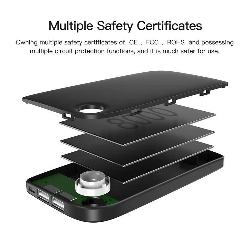Baseus 8000 mAh Power Bank Dual USB Ausgang schnelle Ladung Tragbare Externe Batterie Aufladen Für iphone X 7 samsung S9 huawei xiaomi