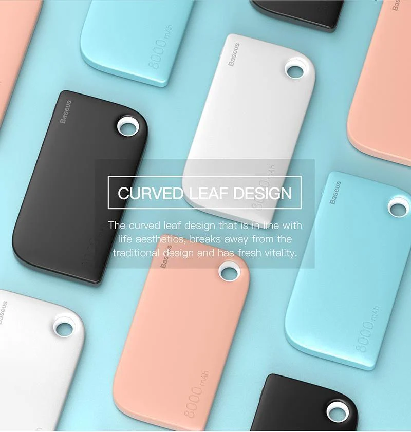 Baseus 8000 mAh Power Bank Dual USB Ausgang schnelle Ladung Tragbare Externe Batterie Aufladen Für iphone X 7 samsung S9 huawei xiaomi