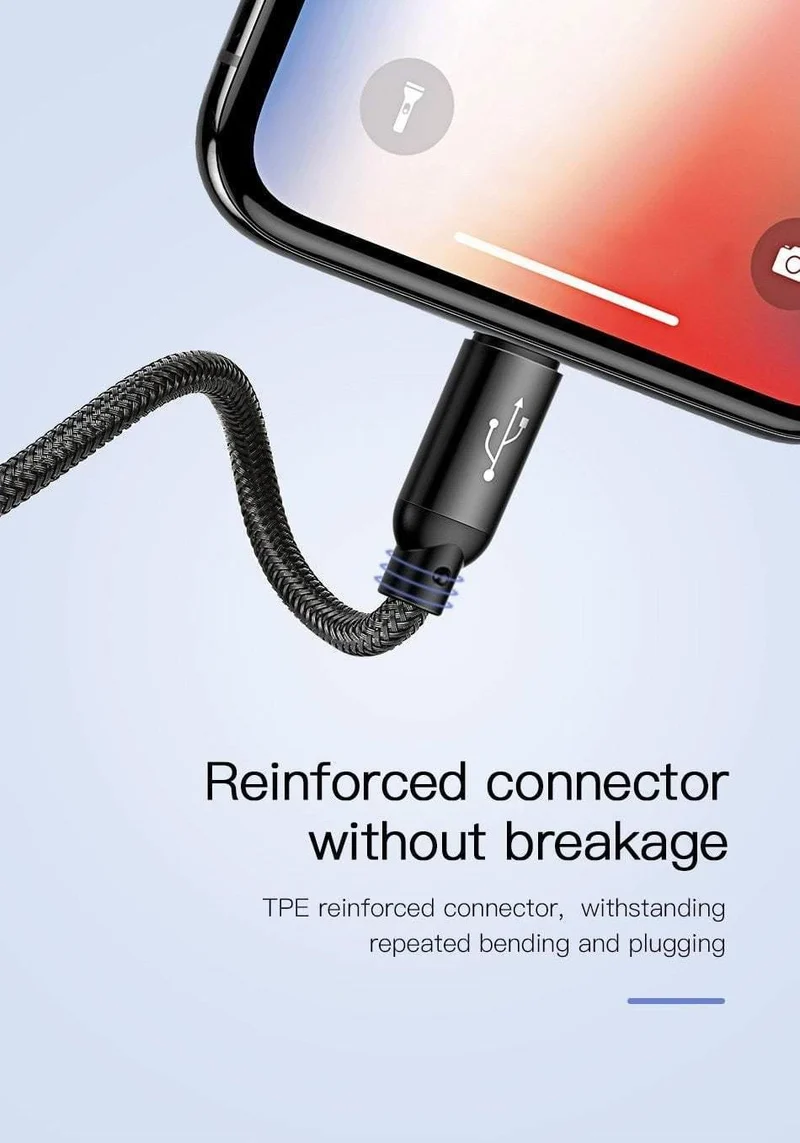 Baseus 3 in 1 USB Kabel für Handy Micro USB Typ C Ladekabel für iPhone Ladekabel Micro USB Ladekabel