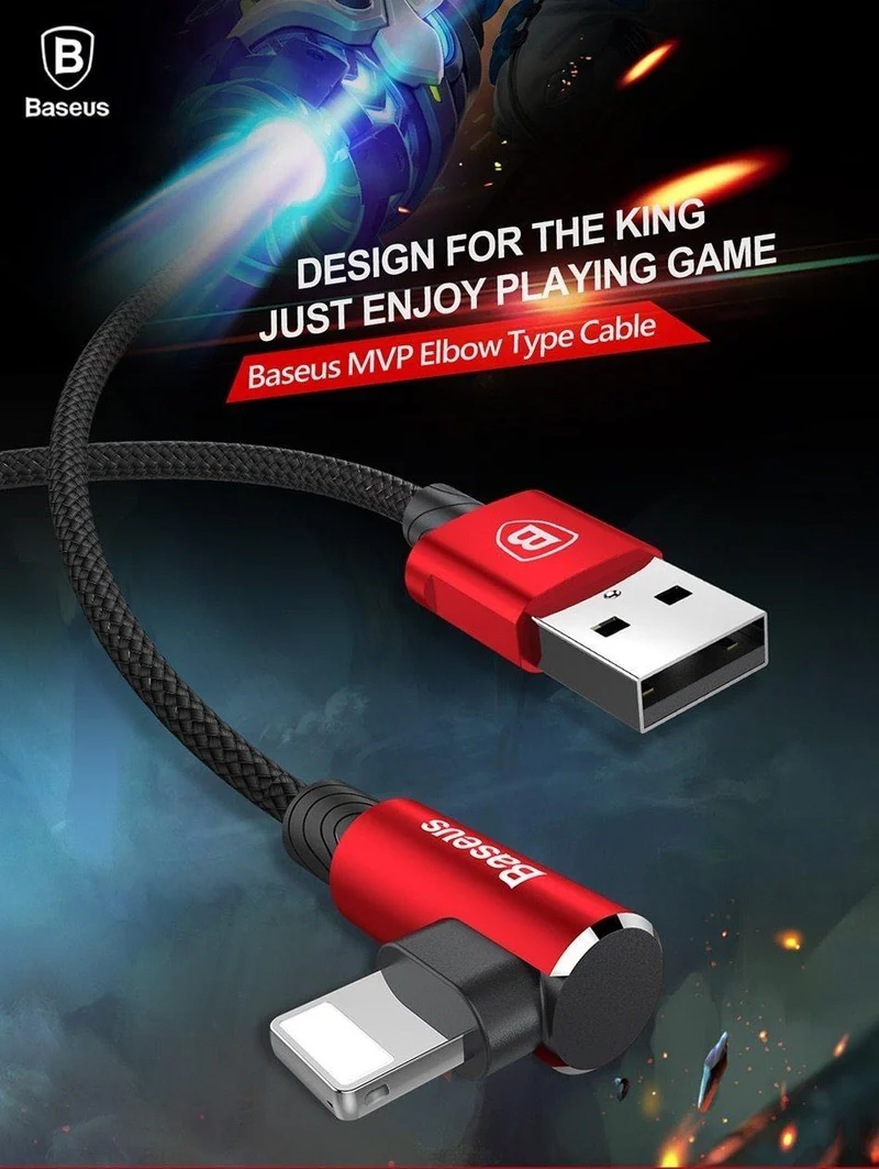 Baseus 90-Grad-USB-Kabel für iPhone 5 6 6S 7 8 Schnellladekabel für iPad USB-Ladekabel L-Typ-Handy-Datenkabel