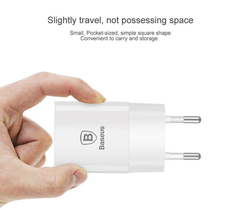 Baseus USB-Ladegerät für Mobiltelefone EU-Ladegerätstecker Reise-Wandladegerät-Adapter für iPhone iPad Samsung Xiaomi Telefonladegerät