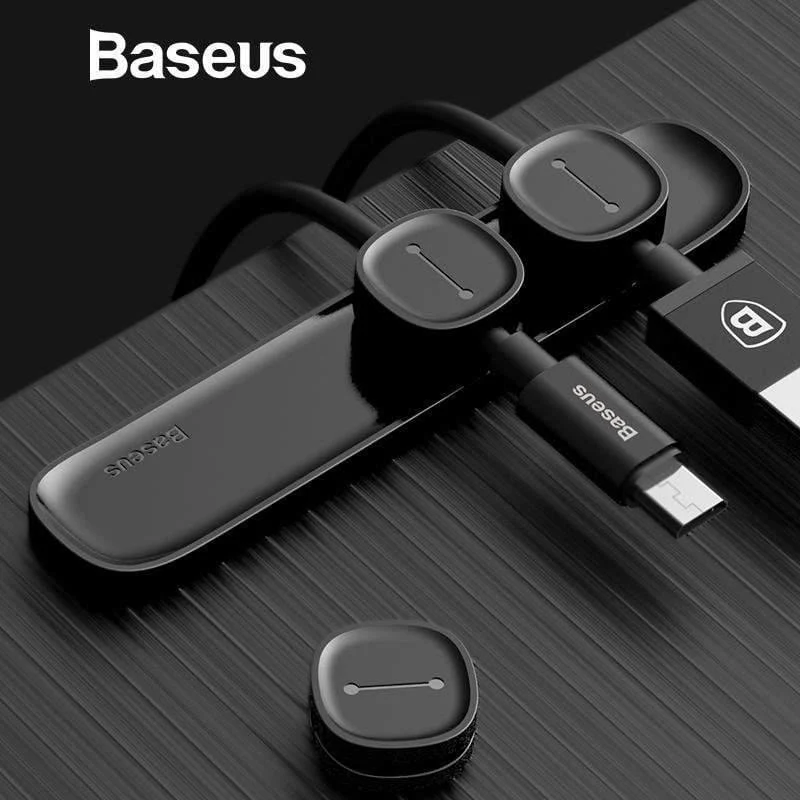 Baseus Magnetkabelklemme für Handy USB Datenkabel Organizer für USB-Ladegerät Kabel Magnethalter Desktop Kabelaufwicklung