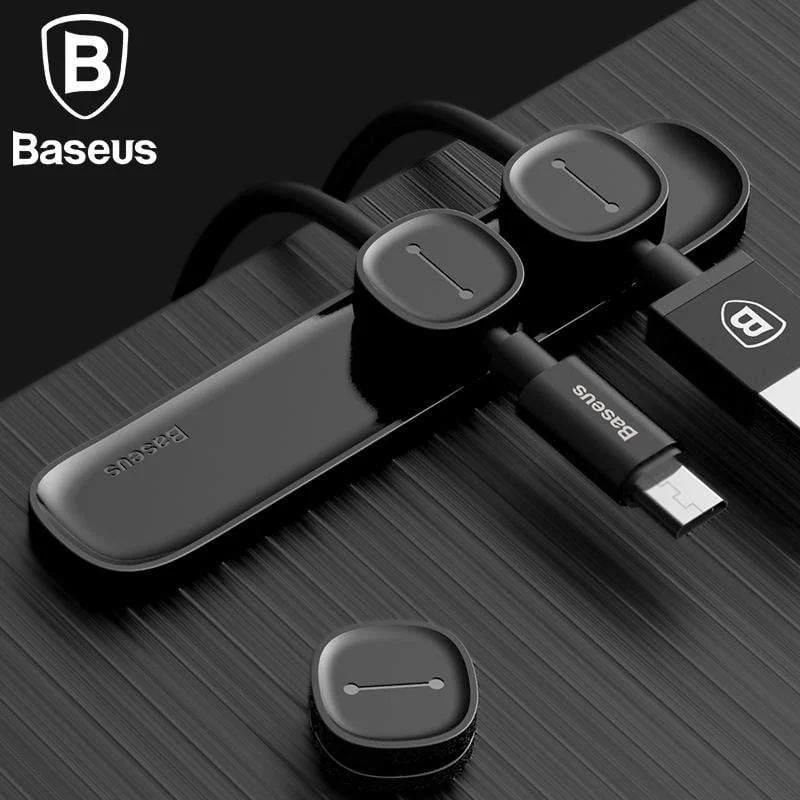Baseus Magnetkabelklemme für Handy USB Datenkabel Organizer für USB-Ladegerät Kabel Magnethalter Desktop Kabelaufwicklung