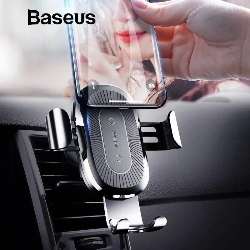 Baseus Qi Auto-Wireless-Ladegerät für iPhone 8 X XS Max XR Samsung Handy-Ladegerät 10W schnelles kabelloses Auto-Ladehalterung