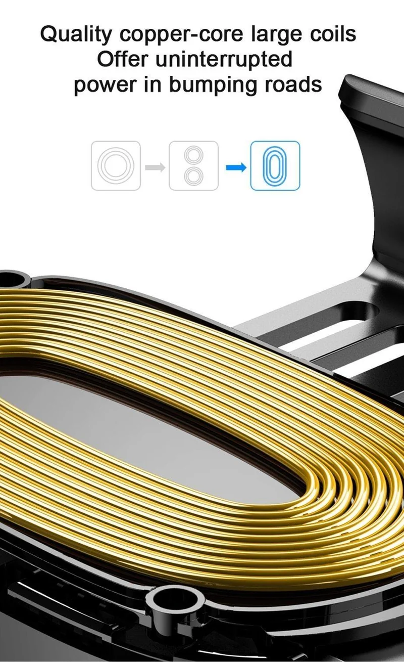 Baseus Qi Auto-Wireless-Ladegerät für iPhone 8 X XS Max XR Samsung Handy-Ladegerät 10W schnelles kabelloses Auto-Ladehalterung