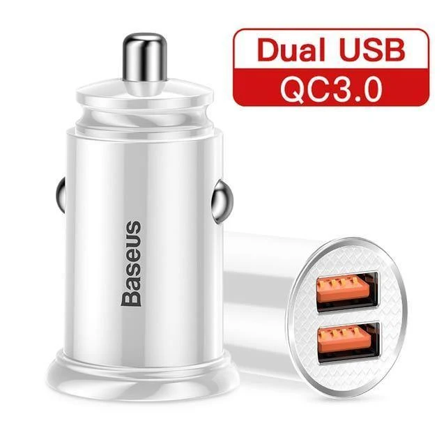 Baseus 30W Quick Charge 4.0 3.0 Autoladegerät für Samsung Huawei Supercharge SCP USB Typ C PD 3.0 Schnelllade-Autotelefonladegerät