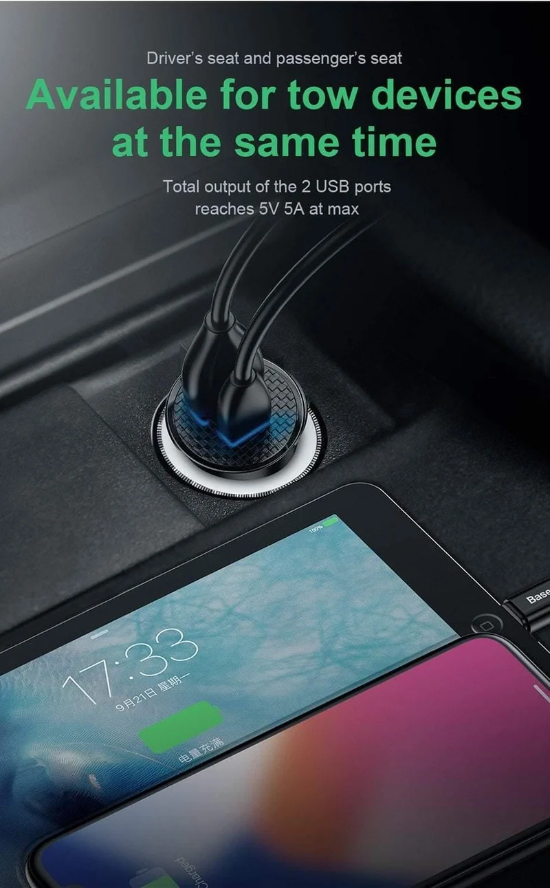 Baseus 30W Quick Charge 4.0 3.0 Autoladegerät für Samsung Huawei Supercharge SCP USB Typ C PD 3.0 Schnelllade-Autotelefonladegerät