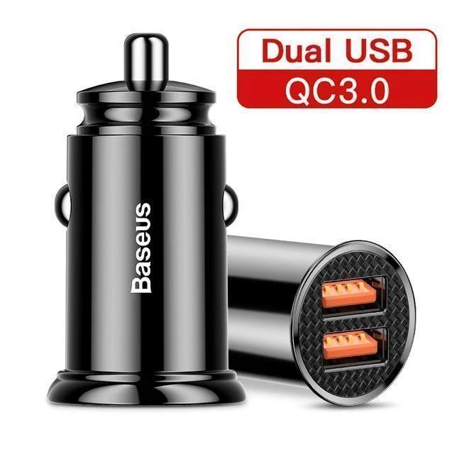 Baseus 30W Quick Charge 4.0 3.0 Autoladegerät für Samsung Huawei Supercharge SCP USB Typ C PD 3.0 Schnelllade-Autotelefonladegerät