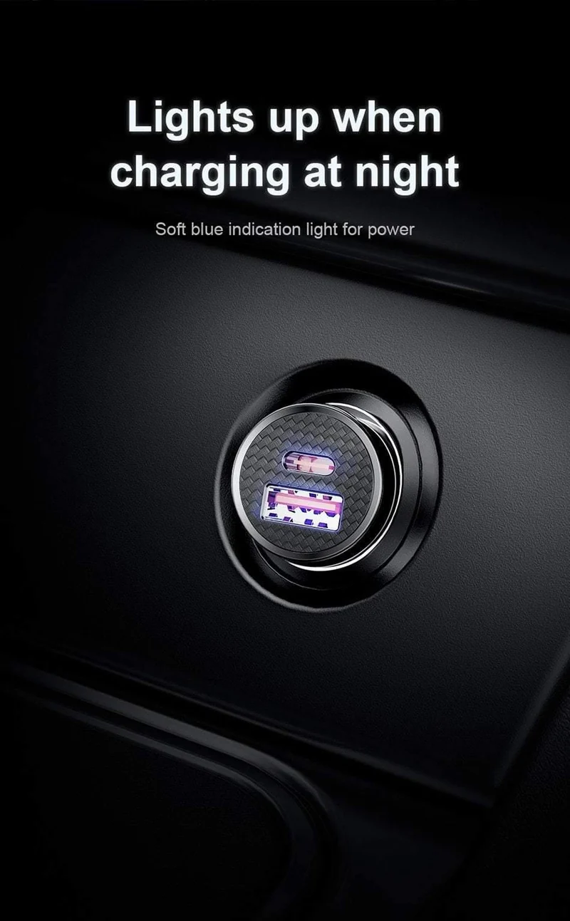 Baseus 30W Quick Charge 4.0 3.0 Autoladegerät für Samsung Huawei Supercharge SCP USB Typ C PD 3.0 Schnelllade-Autotelefonladegerät