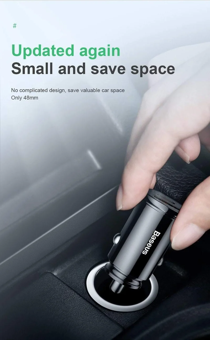 Baseus 30W Quick Charge 4.0 3.0 Autoladegerät für Samsung Huawei Supercharge SCP USB Typ C PD 3.0 Schnelllade-Autotelefonladegerät