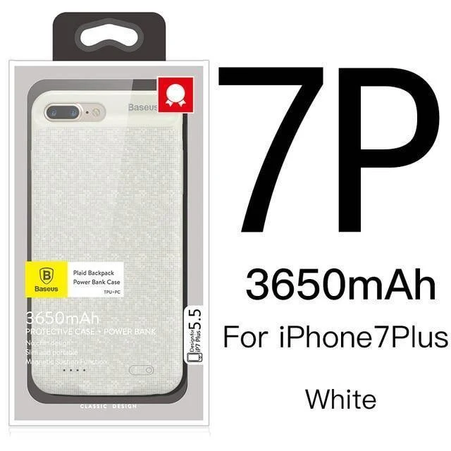Baseus Batteriehülle für iPhone 7 6 6s Plus Ladegeräthülle 2500mAh 3650mAh Batterieladehülle Abdeckung für iPhone Power Bank Hülle
