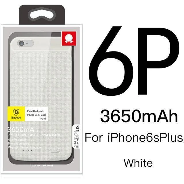 Baseus Batteriehülle für iPhone 7 6 6s Plus Ladegeräthülle 2500mAh 3650mAh Batterieladehülle Abdeckung für iPhone Power Bank Hülle