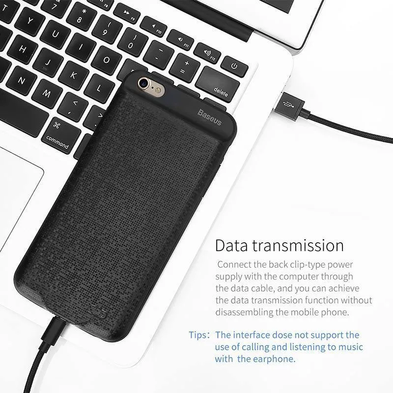 Baseus Batteriehülle für iPhone 7 6 6s Plus Ladegeräthülle 2500mAh 3650mAh Batterieladehülle Abdeckung für iPhone Power Bank Hülle