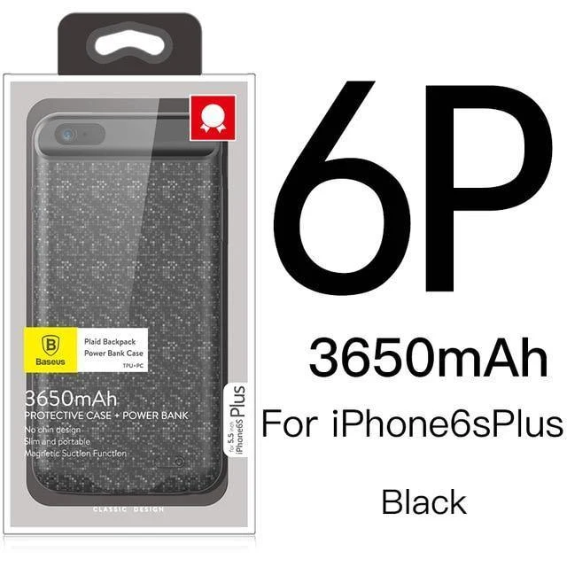 Baseus Batteriehülle für iPhone 7 6 6s Plus Ladegeräthülle 2500mAh 3650mAh Batterieladehülle Abdeckung für iPhone Power Bank Hülle