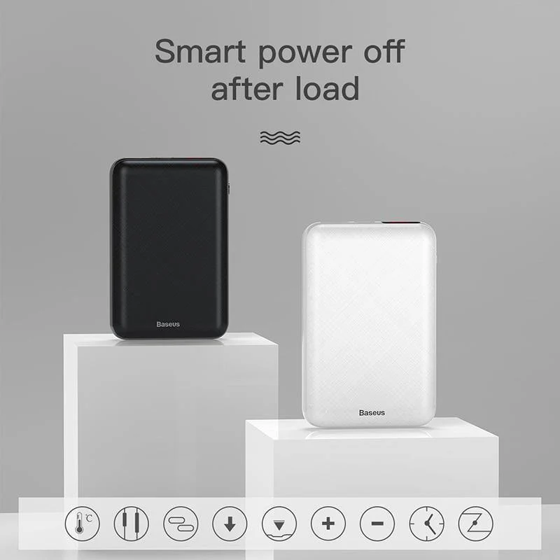 Baseus 10000mAh USB PD 3A Schnellladestrombank für iPhone Xs Xs Max USB-Ladestrombank für Samasung Xiaomi Huawei Bank
