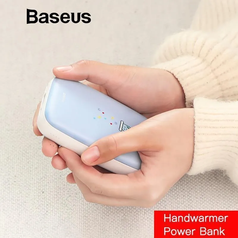 Baseus 10000mAh Mini Handwärmer Power Bank für iPhone Samsung Huawei Xiaomi USB Powerbank tragbare externe Ladegerät Bank