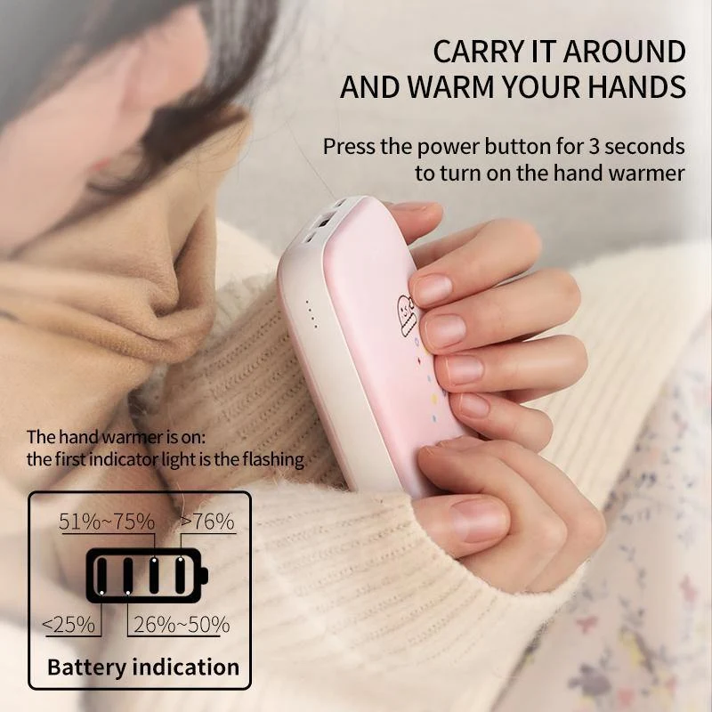 Baseus 10000mAh Mini Handwärmer Power Bank für iPhone Samsung Huawei Xiaomi USB Powerbank tragbare externe Ladegerät Bank