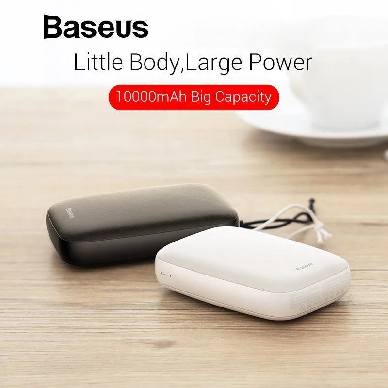 Baseus 10000mAh Mini Power Bank Für iPhone Samsung Huawei Xiaomi Powerbank Tragbare USB-Lade Power Bank Externe Batterie