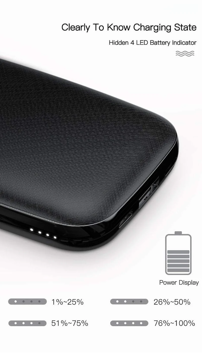 Baseus 10000mAh Mini Power Bank Für iPhone Samsung Huawei Xiaomi Powerbank Tragbare USB-Lade Power Bank Externe Batterie