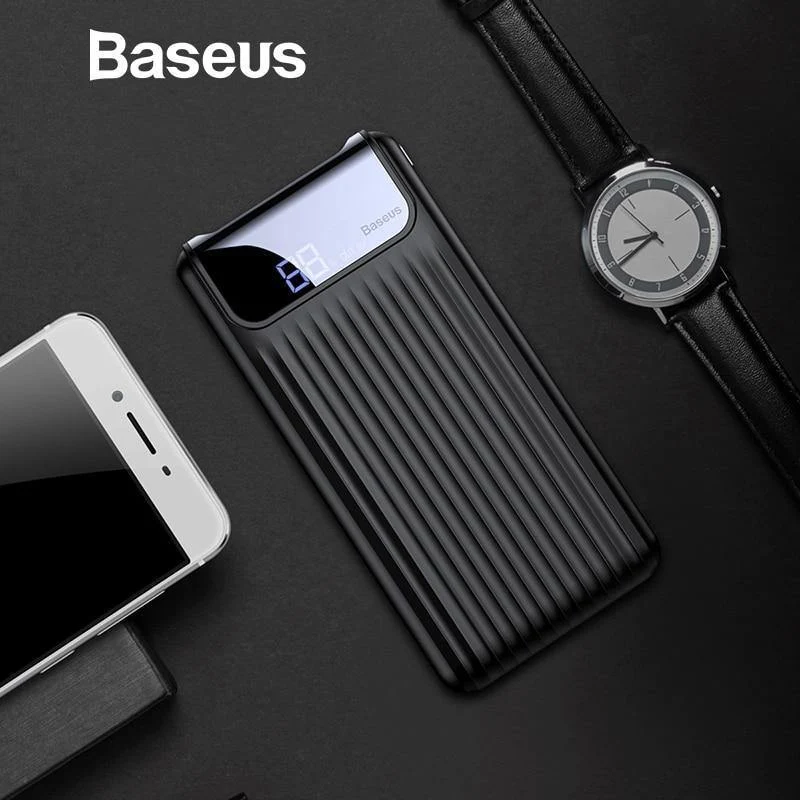 Baseus 10000mAh QC3.0 Schnelllade-Powerbank für iPhone Samsung S9 S9 Plus Note 9 Xiaomi PowerBank USB-Schnelllade-Powerbank