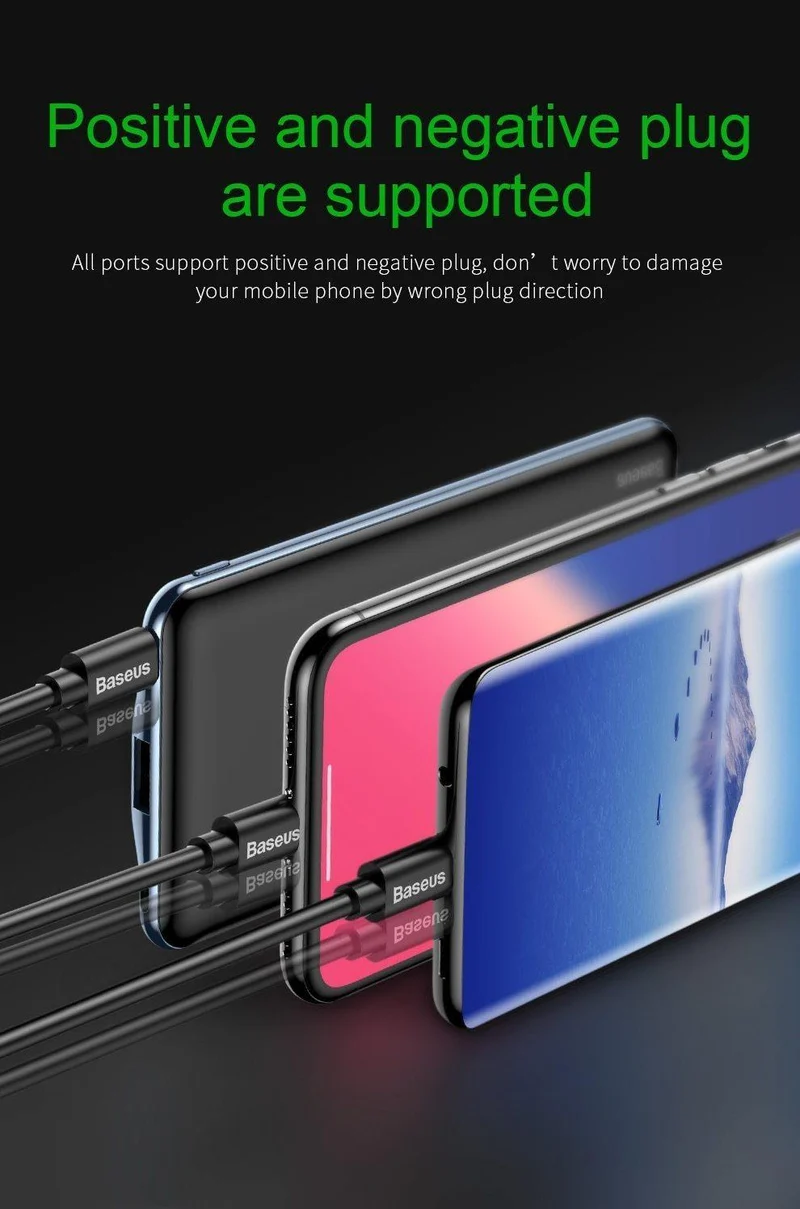 Baseus USB PD Schnelllade-Powerbank für iPhone Xs Xs Max XR 2018 X 8 8 Plus Powerbank 3A Schnelllade-USB-Typ-C-Powerbank