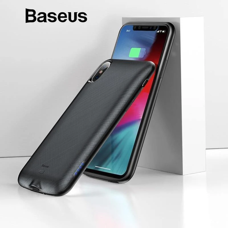 Baseus 4000 mAh Akku-Hülle für iPhone X Xs 5.8 2018 Power Bank Ladegerät Hülle für iPhone Xs X Powerbank Ladehülle