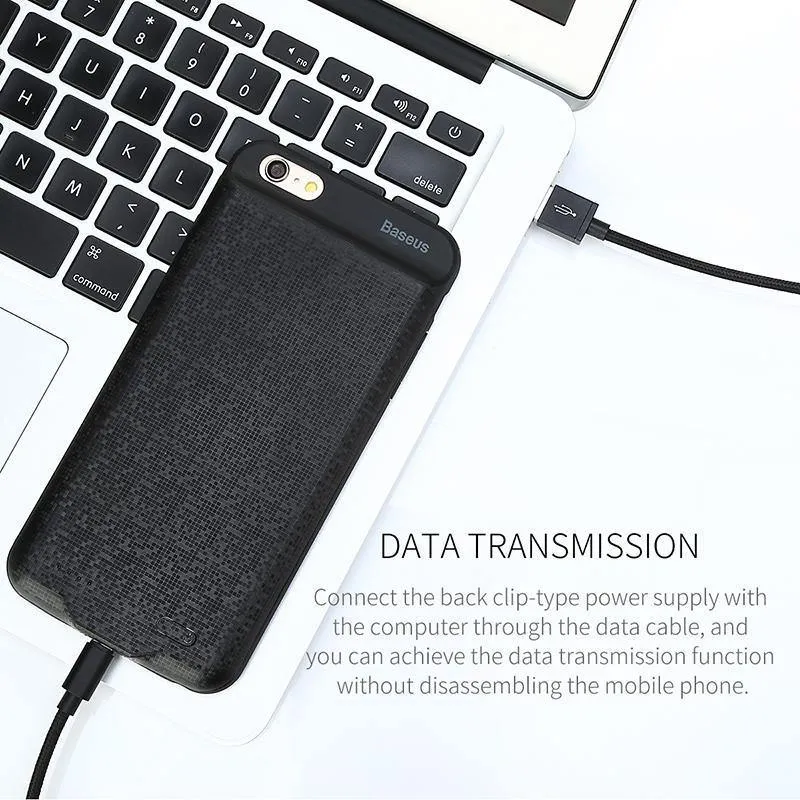 Baseus 2500mAh/3650mAn Batterieladegerätegehäuse für iPhone 6 6s Backup-Batteriegehäuse für iPhone 6 Plus 6s Plus Power Bank-Gehäuseabdeckung