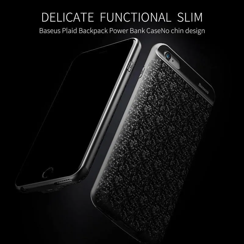 Baseus 2500mAh/3650mAn Batterieladegerätegehäuse für iPhone 6 6s Backup-Batteriegehäuse für iPhone 6 Plus 6s Plus Power Bank-Gehäuseabdeckung