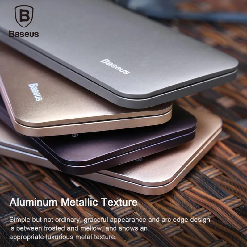 Baseus 5000mAh Power Bank Dual USB-Eingang schnelles Aufladen Tragbares externes Akku-Ladegerät für iPhone 7 Samsung S8 Huawei Xiaomi