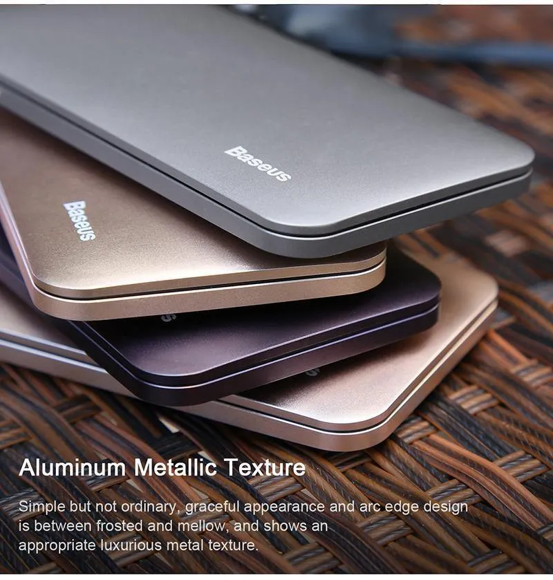 Baseus 5000mAh Power Bank Dual USB-Eingang schnelles Aufladen Tragbares externes Akku-Ladegerät für iPhone 7 Samsung S8 Huawei Xiaomi