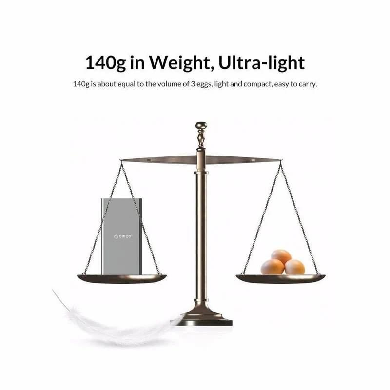 ORICO Schnellladestrombank 5000mAh USB LED Powerbank Externes Ladegerät für Mobiltelefone Tablets Poverbank für Xiaomi