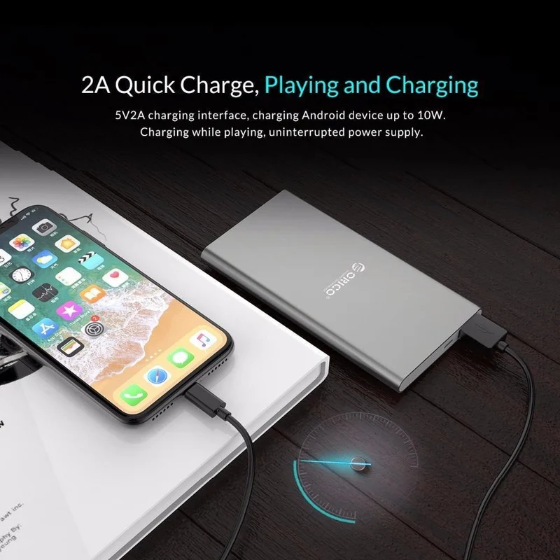 ORICO Schnellladestrombank 5000mAh USB LED Powerbank Externes Ladegerät für Mobiltelefone Tablets Poverbank für Xiaomi