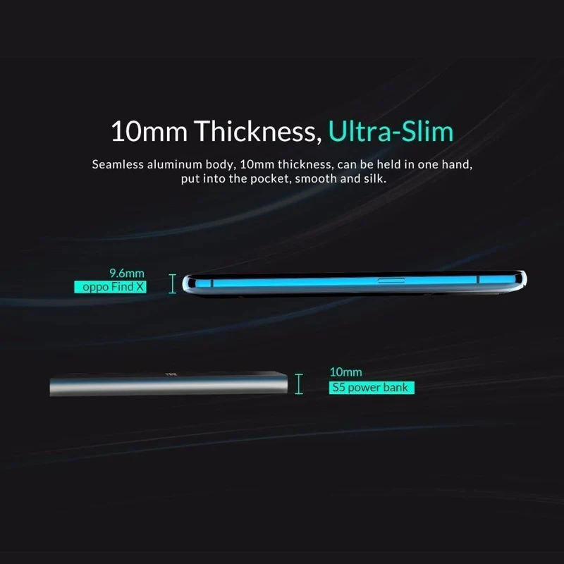 ORICO Schnellladestrombank 5000mAh USB LED Powerbank Externes Ladegerät für Mobiltelefone Tablets Poverbank für Xiaomi
