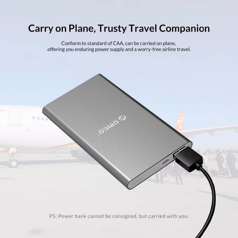 ORICO Schnellladestrombank 5000mAh USB LED Powerbank Externes Ladegerät für Mobiltelefone Tablets Poverbank für Xiaomi