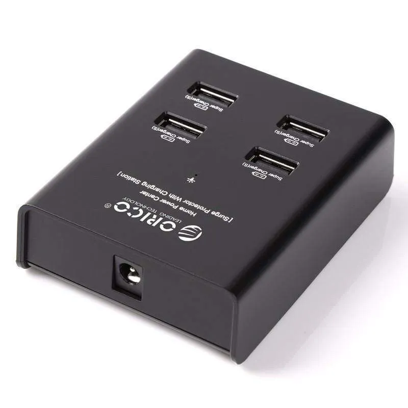 ORICO Ladegerät Handy Ladegerät USB Tablet Ladegerät für iPhone X 8 7 Samsung S8 Xiaomi Tablet Power Bank iPad Schwarz