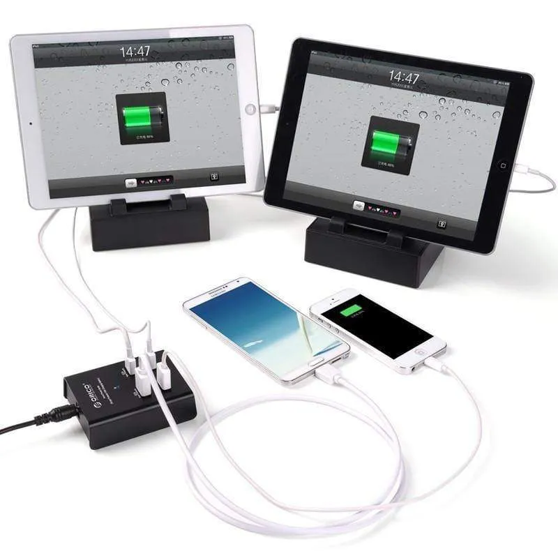 ORICO Ladegerät Handy Ladegerät USB Tablet Ladegerät für iPhone X 8 7 Samsung S8 Xiaomi Tablet Power Bank iPad Schwarz