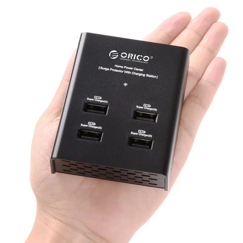 ORICO Ladegerät Handy Ladegerät USB Tablet Ladegerät für iPhone X 8 7 Samsung S8 Xiaomi Tablet Power Bank iPad Schwarz