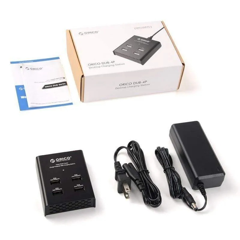 ORICO Ladegerät Handy Ladegerät USB Tablet Ladegerät für iPhone X 8 7 Samsung S8 Xiaomi Tablet Power Bank iPad Schwarz