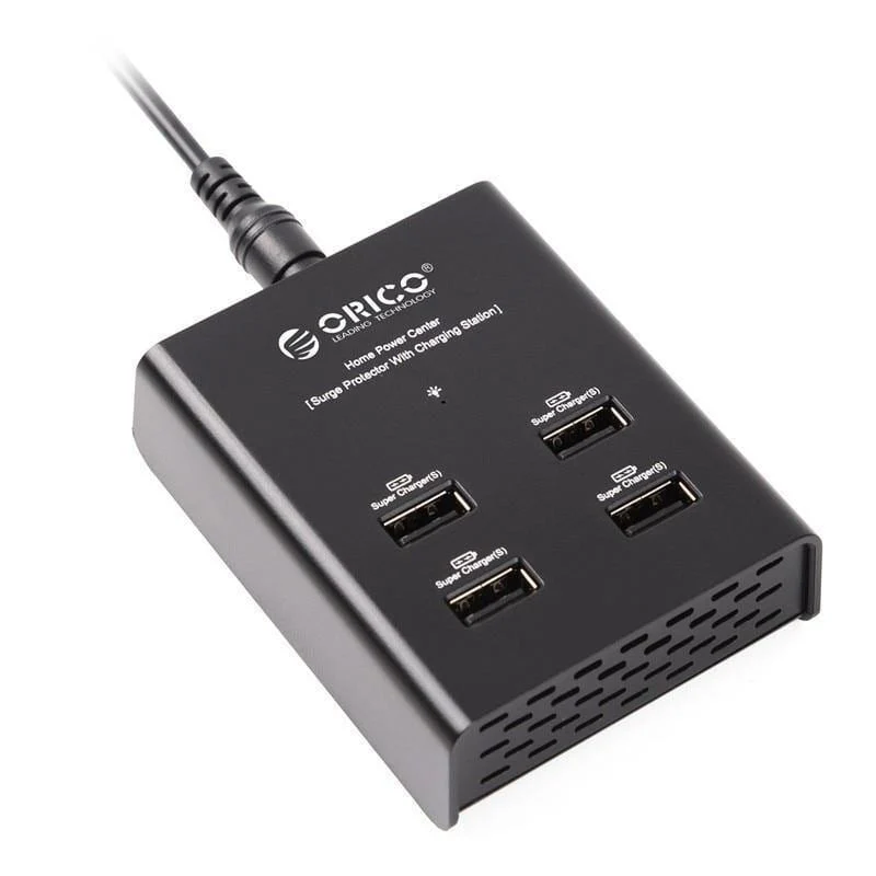 ORICO Ladegerät Handy Ladegerät USB Tablet Ladegerät für iPhone X 8 7 Samsung S8 Xiaomi Tablet Power Bank iPad Schwarz